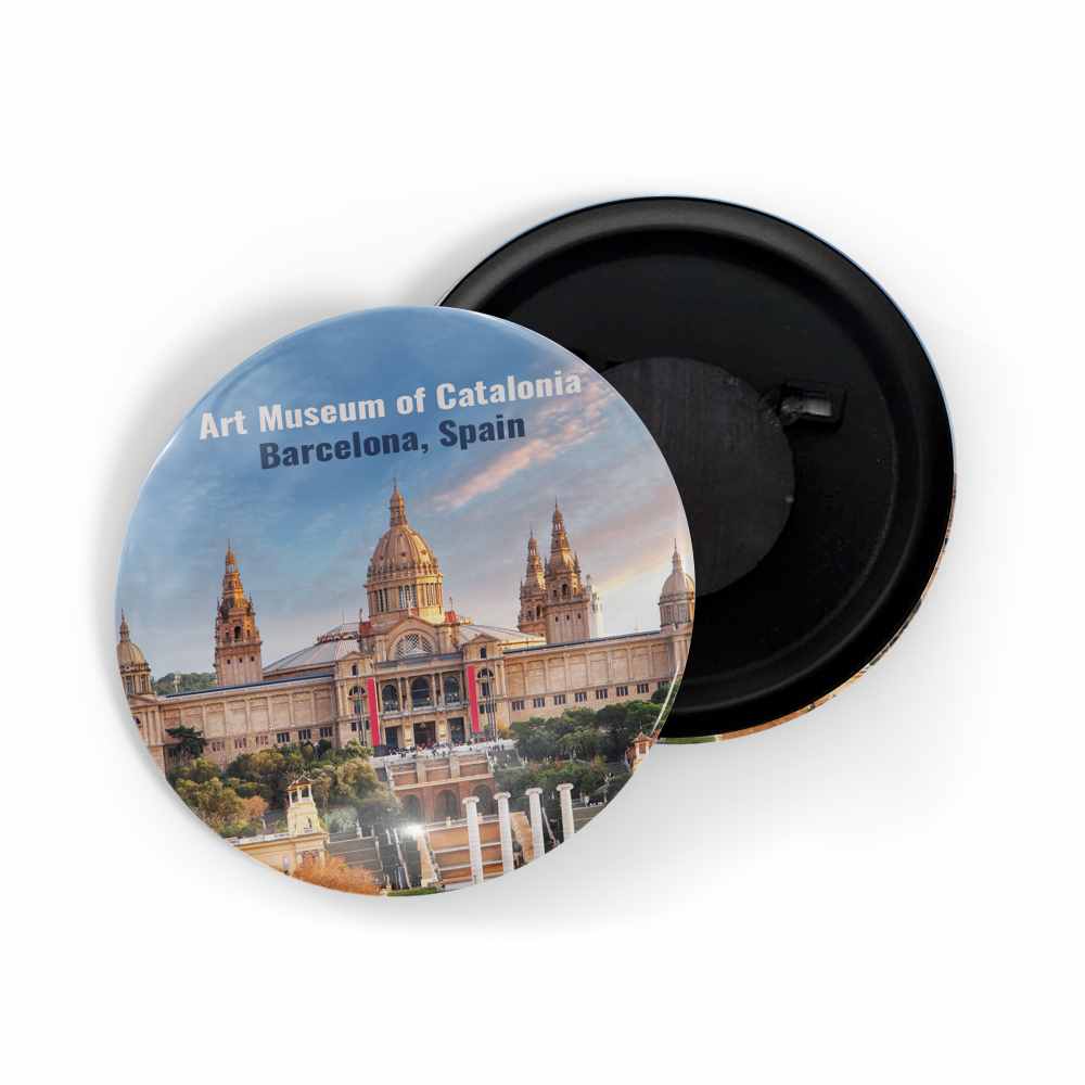 dhcrafts Fridge Magnet Multicolor Famous Tourist Place Art Museum Of Catalonia Barcelona Spain Glossy Finish Design Pack of 1